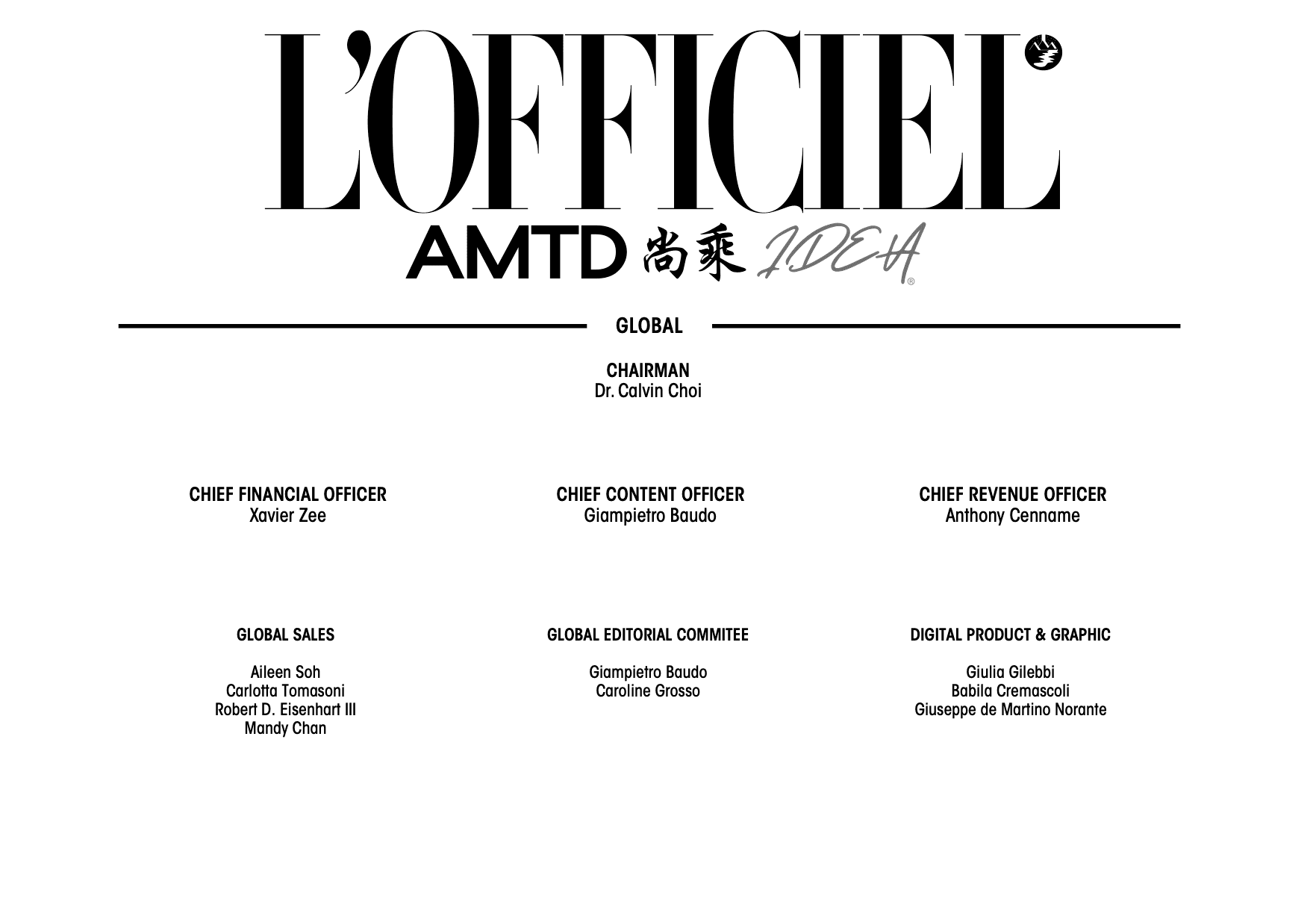 L'Officiel Masthead