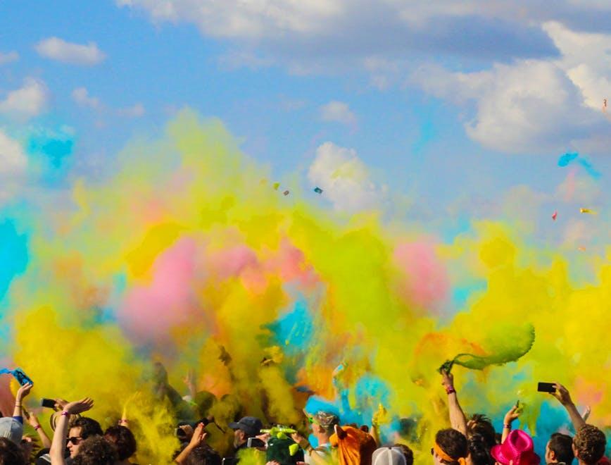 festival human crowd person art painting