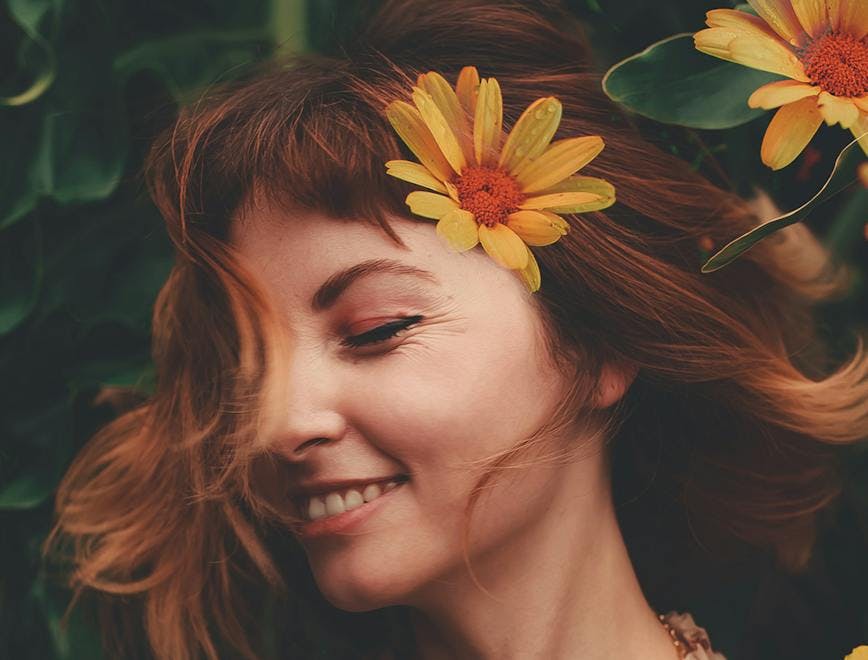 person human plant face flower blossom