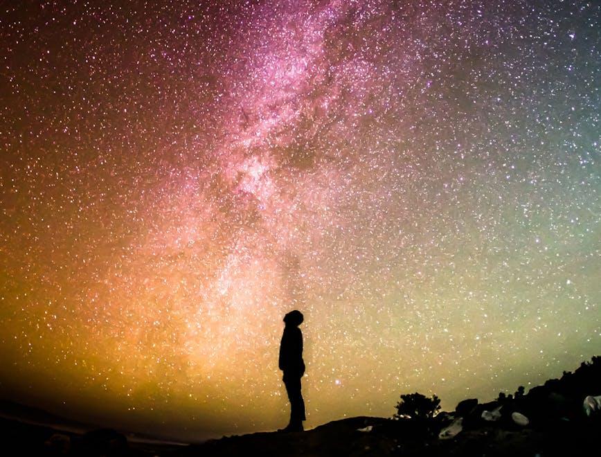 nature outdoors person human night astronomy universe outer space space