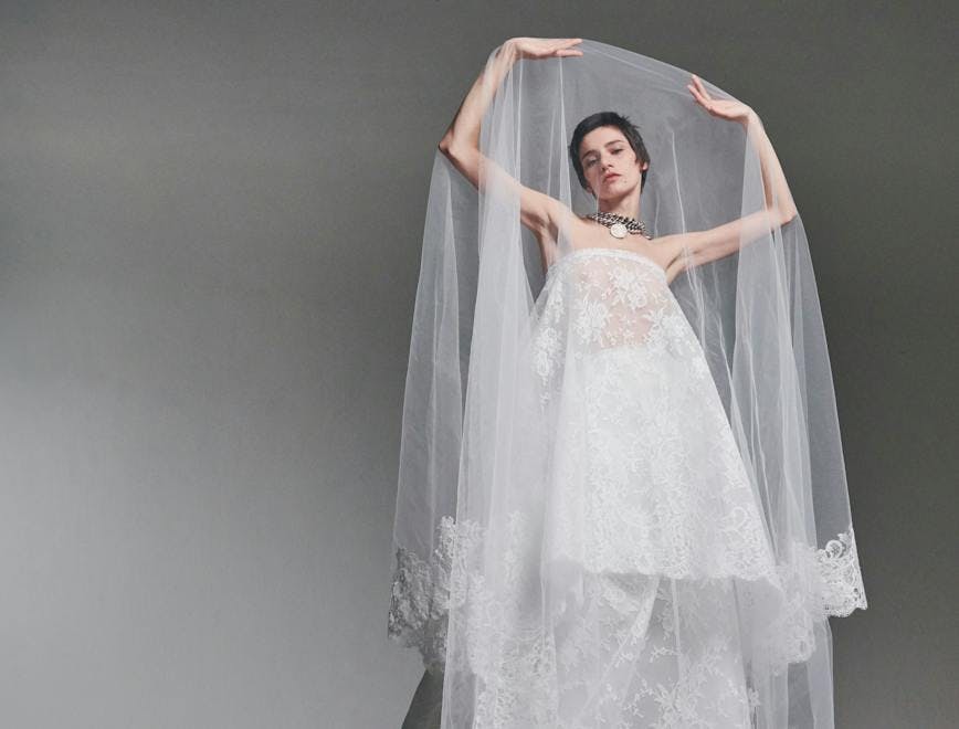 clothing apparel veil wedding gown robe gown fashion wedding