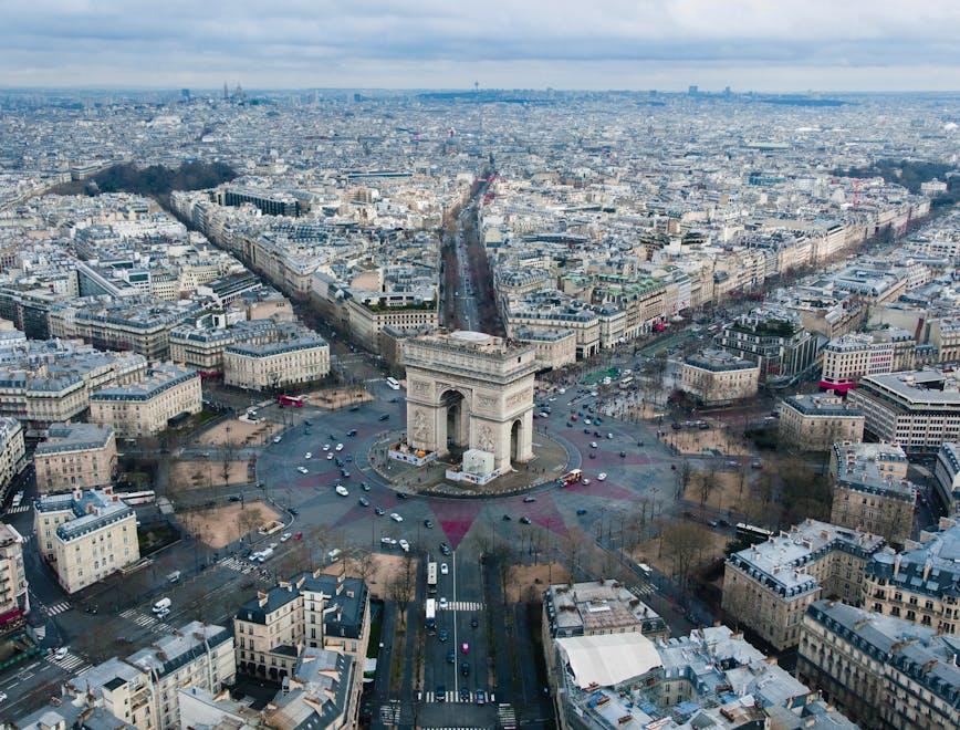 nature landscape outdoors scenery aerial view road intersection urban city metropolis