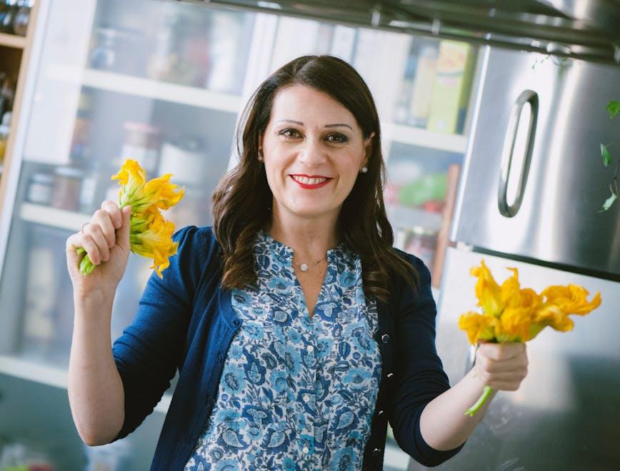 human person plant flower blossom