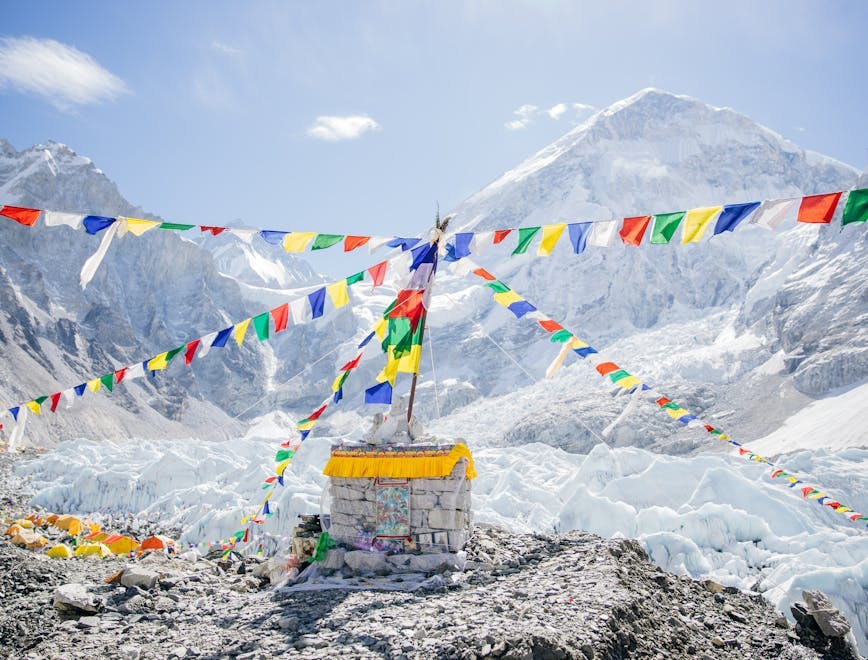 nature outdoors mountain mountain range peak snow ice