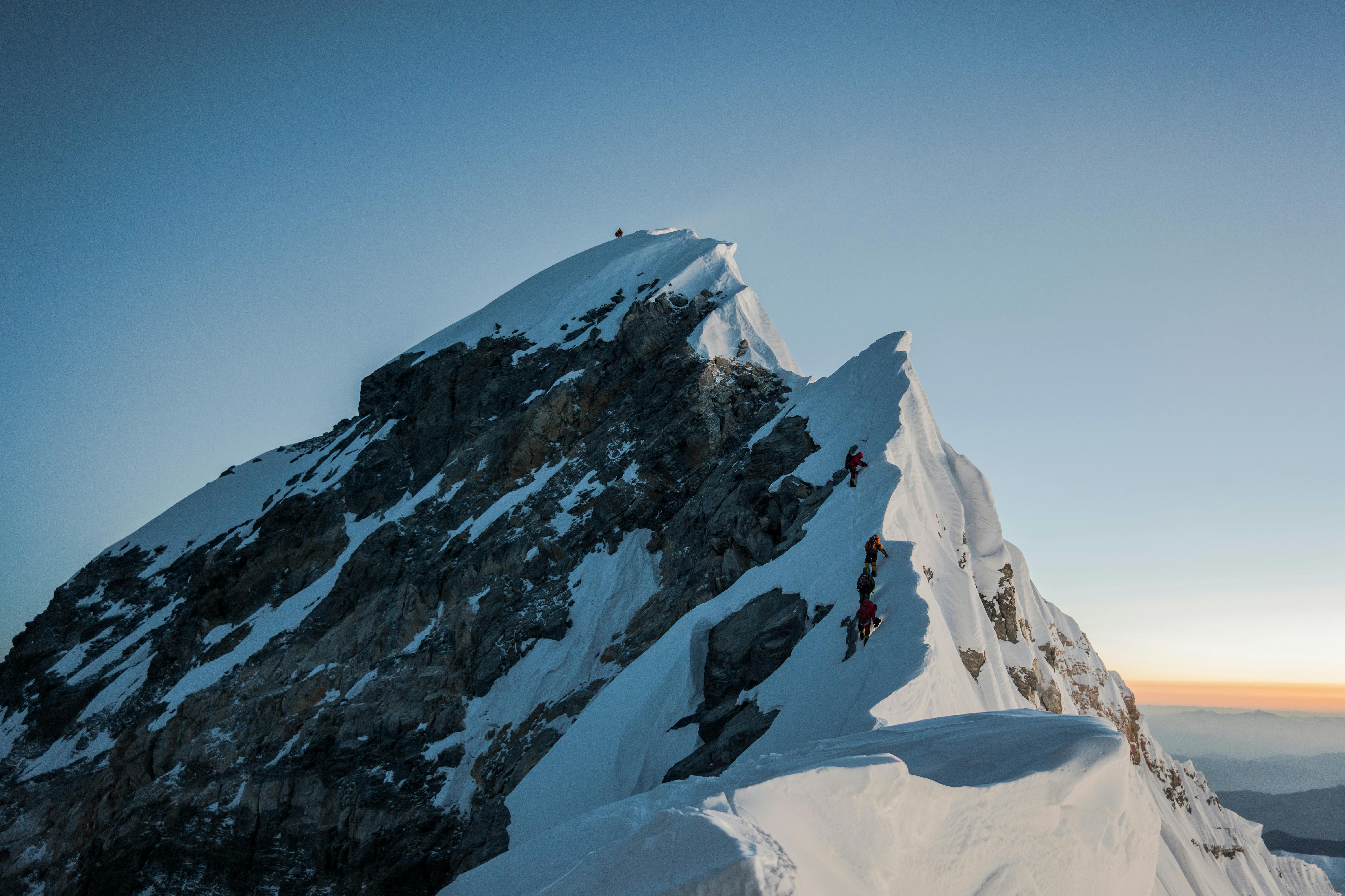 mountain nature outdoors mountain range ice peak snow glacier