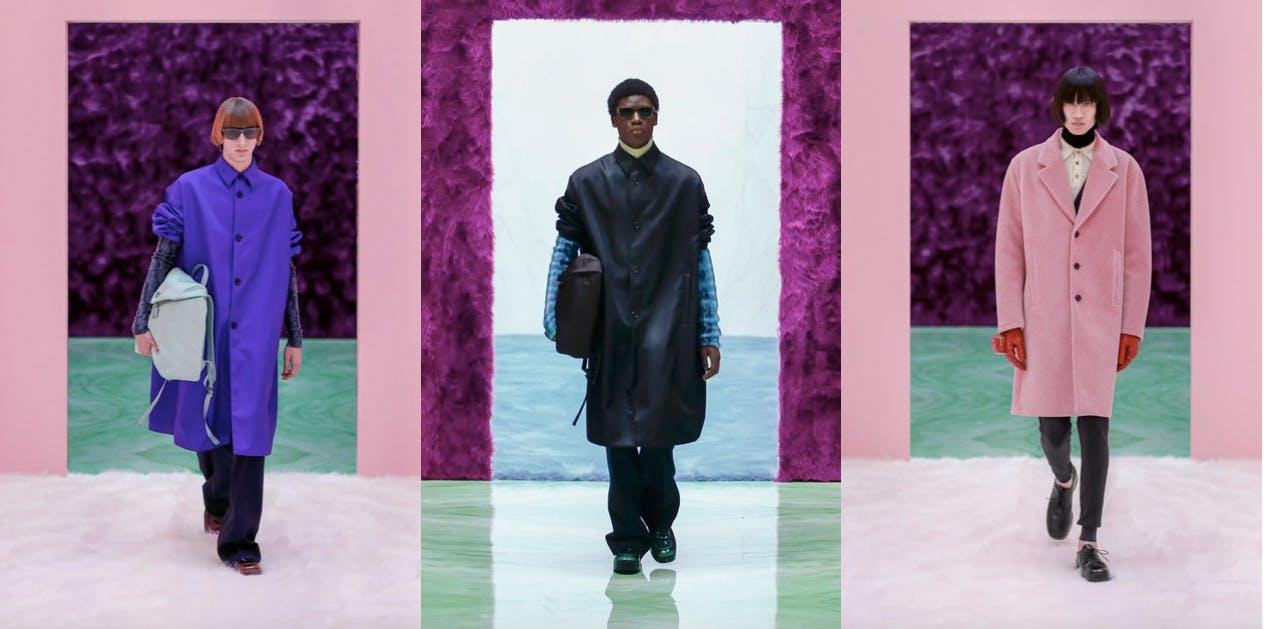 prada collezione uomo autunno inverno 2021 look raf simons miuccia prada