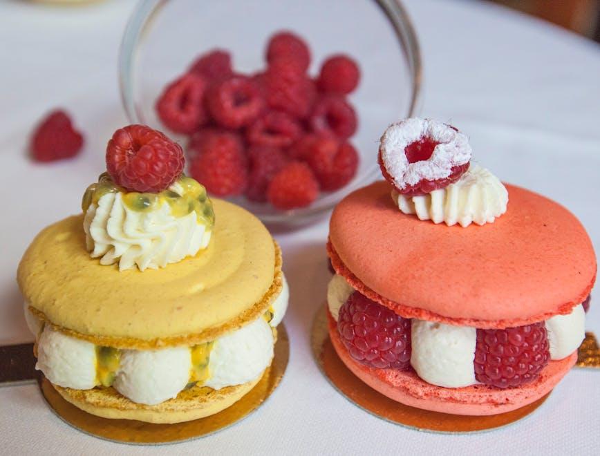 burger food sweets confectionery raspberry plant fruit cream creme dessert