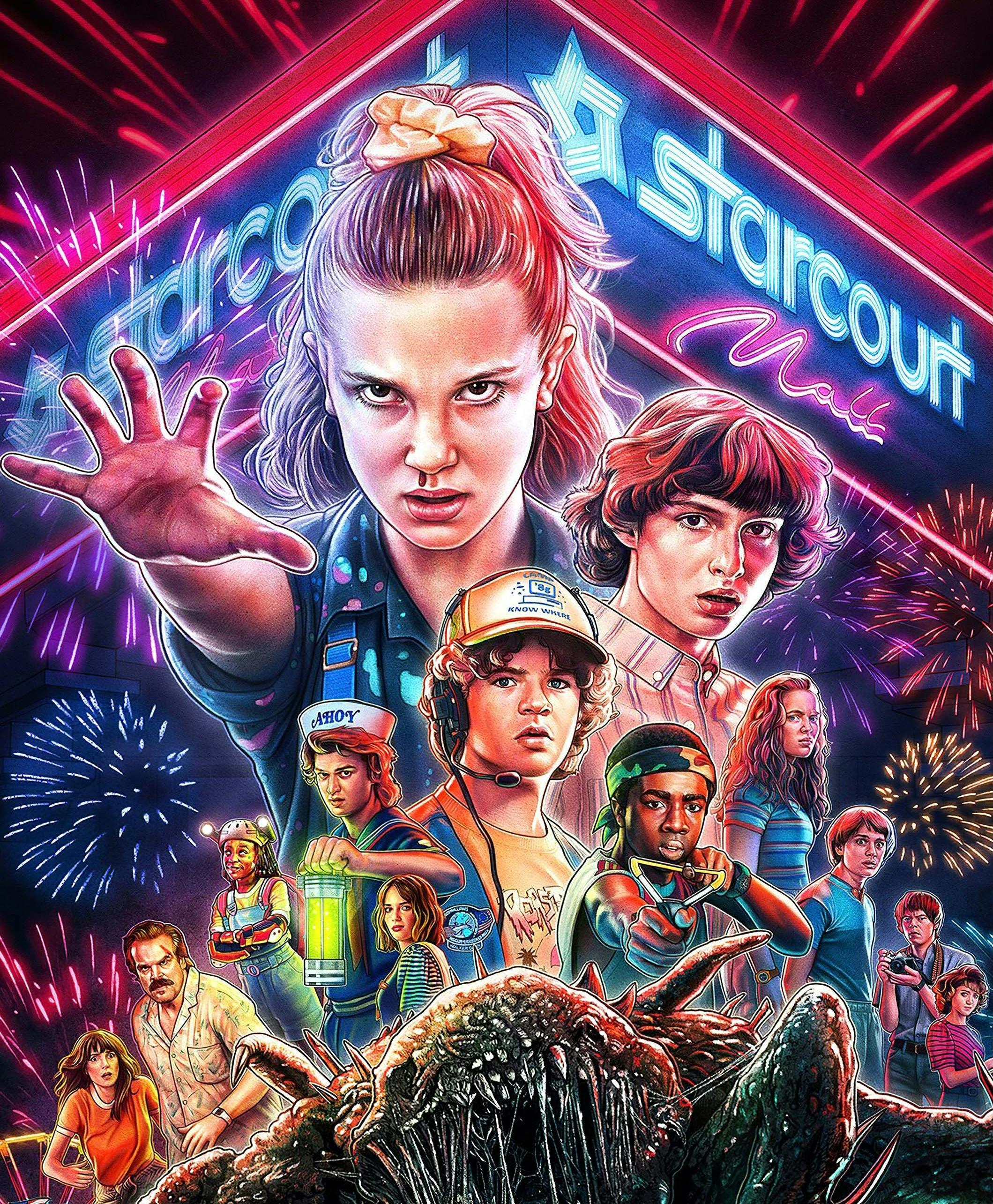 Un'immagine della locandina della 3 stagione di Stranger Things 