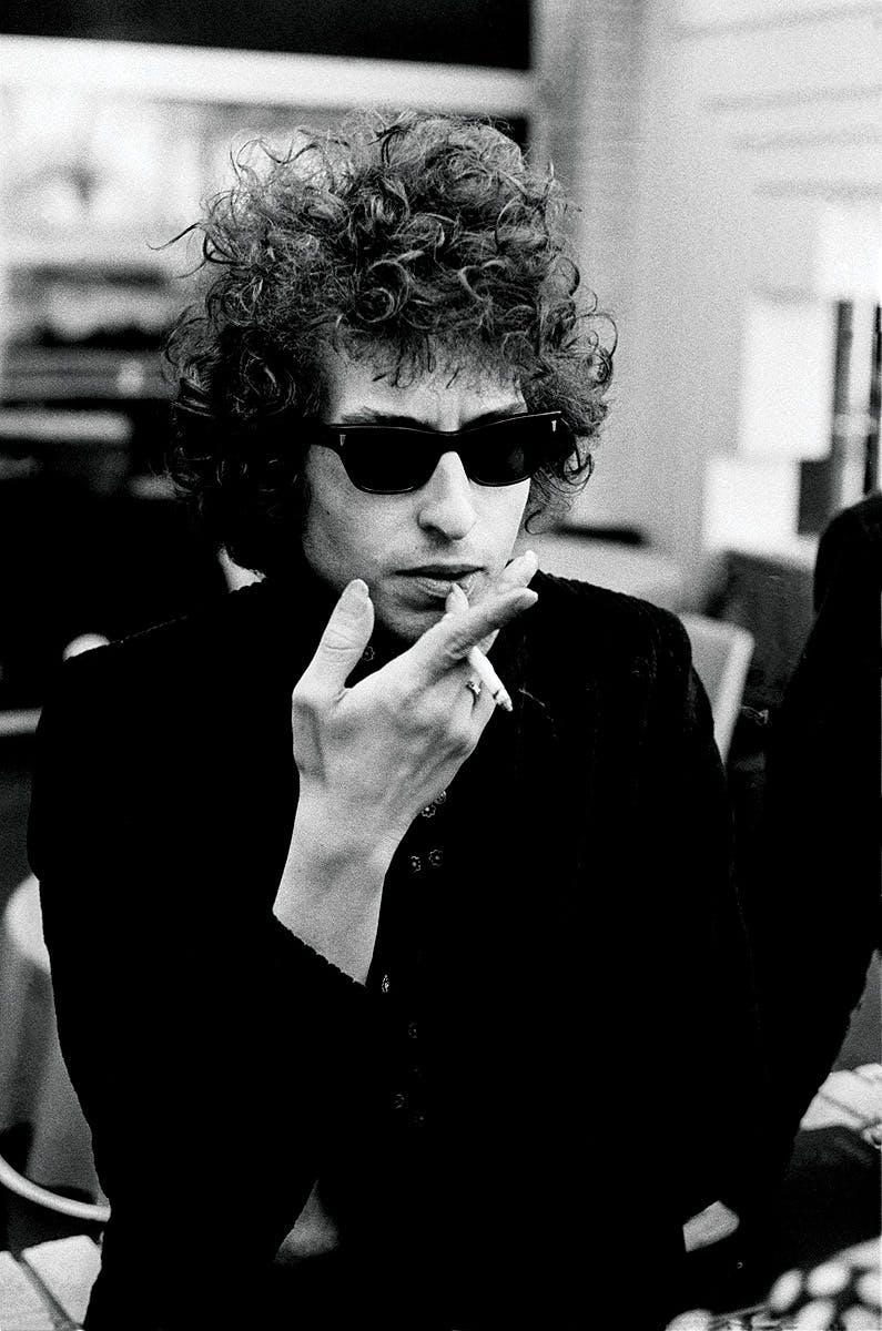 Ritratto del cantautore Bob Dylan