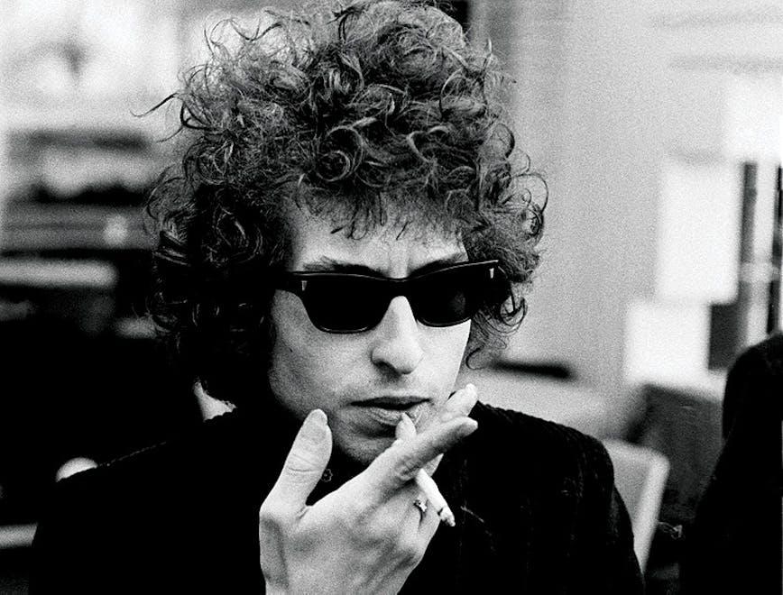 Ritratto del cantautore Bob Dylan