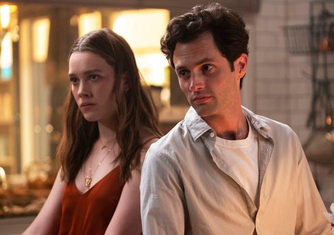 Victoria Pedretti e Penn Badgley, i protagonisti della serie ti di Netflix "You"