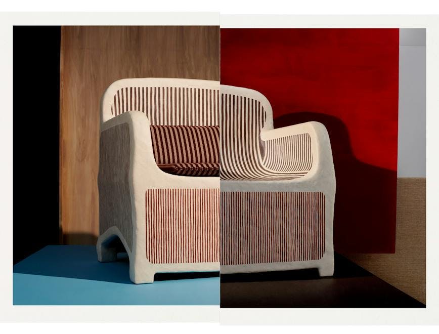 Nella foto Hemès "Collections for the home" Sillage d’Hermès Armchair