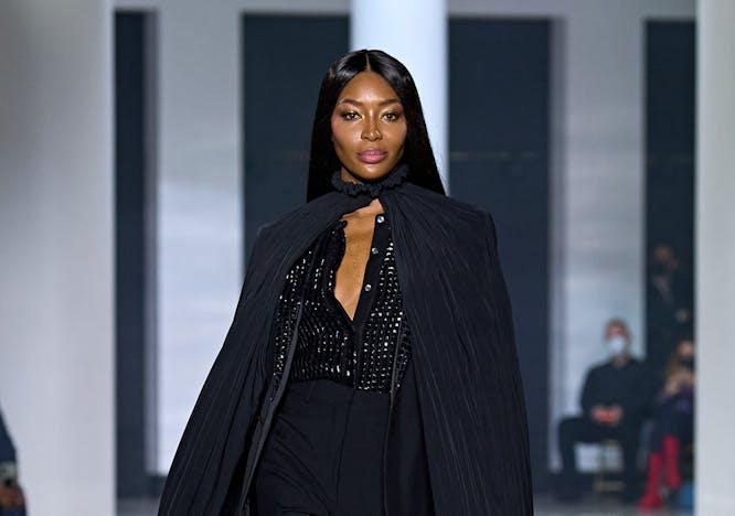 Nella foto Naomi Campbell alla sfilata di Lanvin Primavera Estate 2022