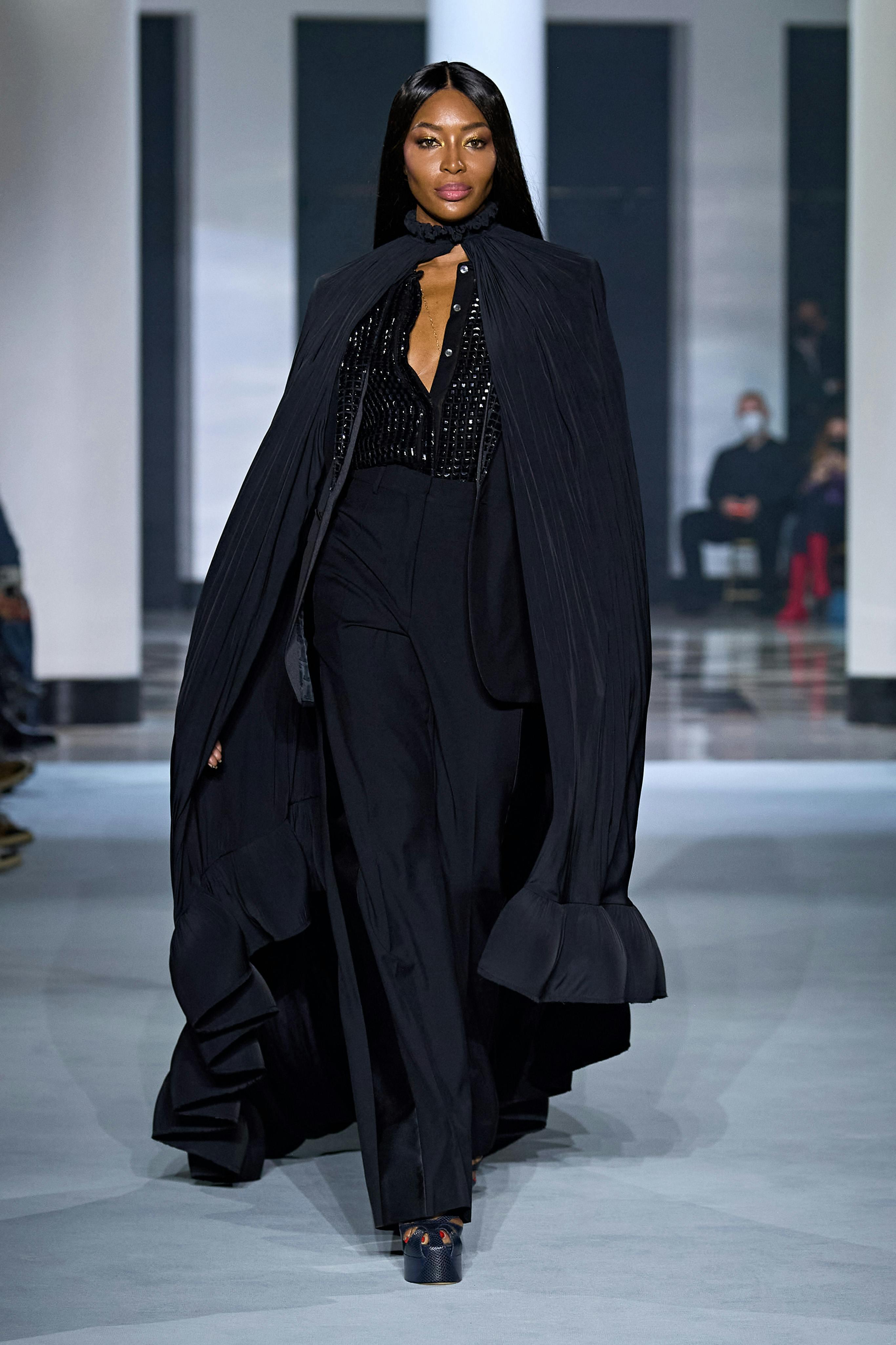 Nella foto Naomi Campbell alla sfilata di Lanvin Primavera Estate 2022