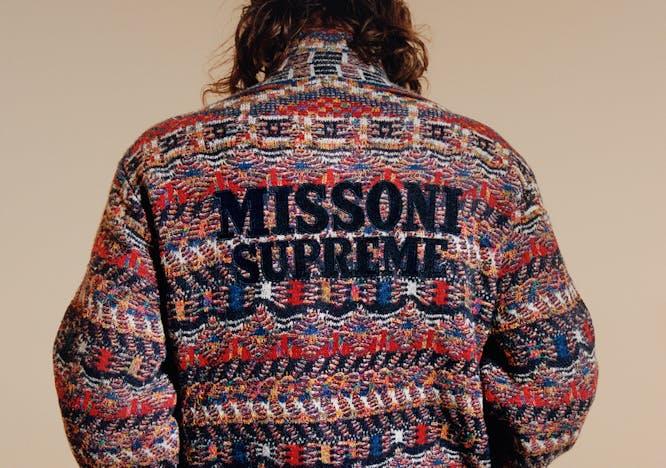 Nella foto Supreme / Missoni la nuova collaborazione e la collezione Autunno 2021