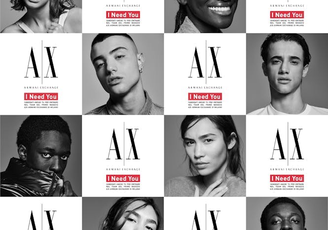 'I need You' l'iniziativa di Recruiting del primo negozio A|X Armani Exchange a Milano