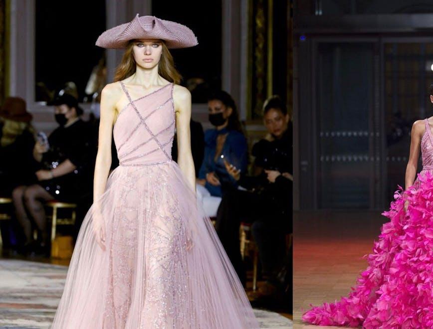 In foto due look Zuhair Murad Spring Haute Couture 2022 e Elie Saab Spring Haute Couture 2022