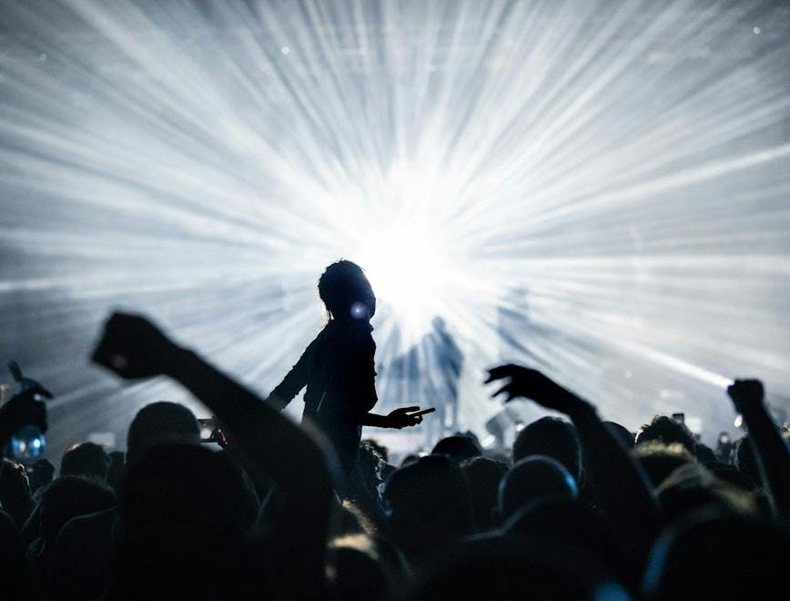 crowd person human rock concert concert audience flare light