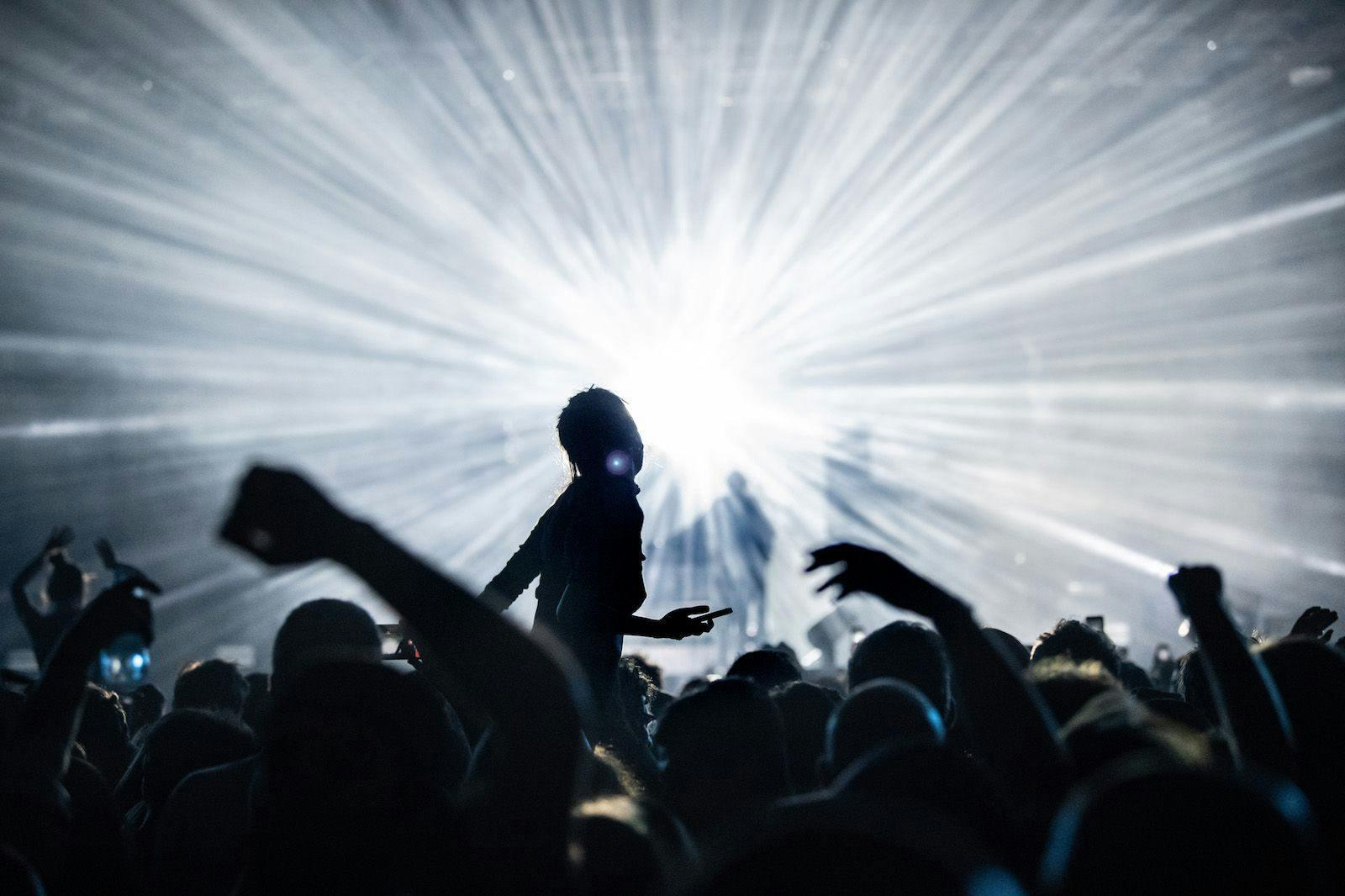 crowd person human rock concert concert audience flare light