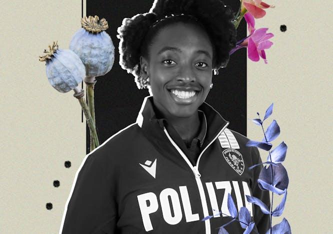 Ayomide Folorunso, appartenente ai Gruppi Sportivi della Polizia di Stato, illustrata da MO_RTE aka LUKA NEZIRI