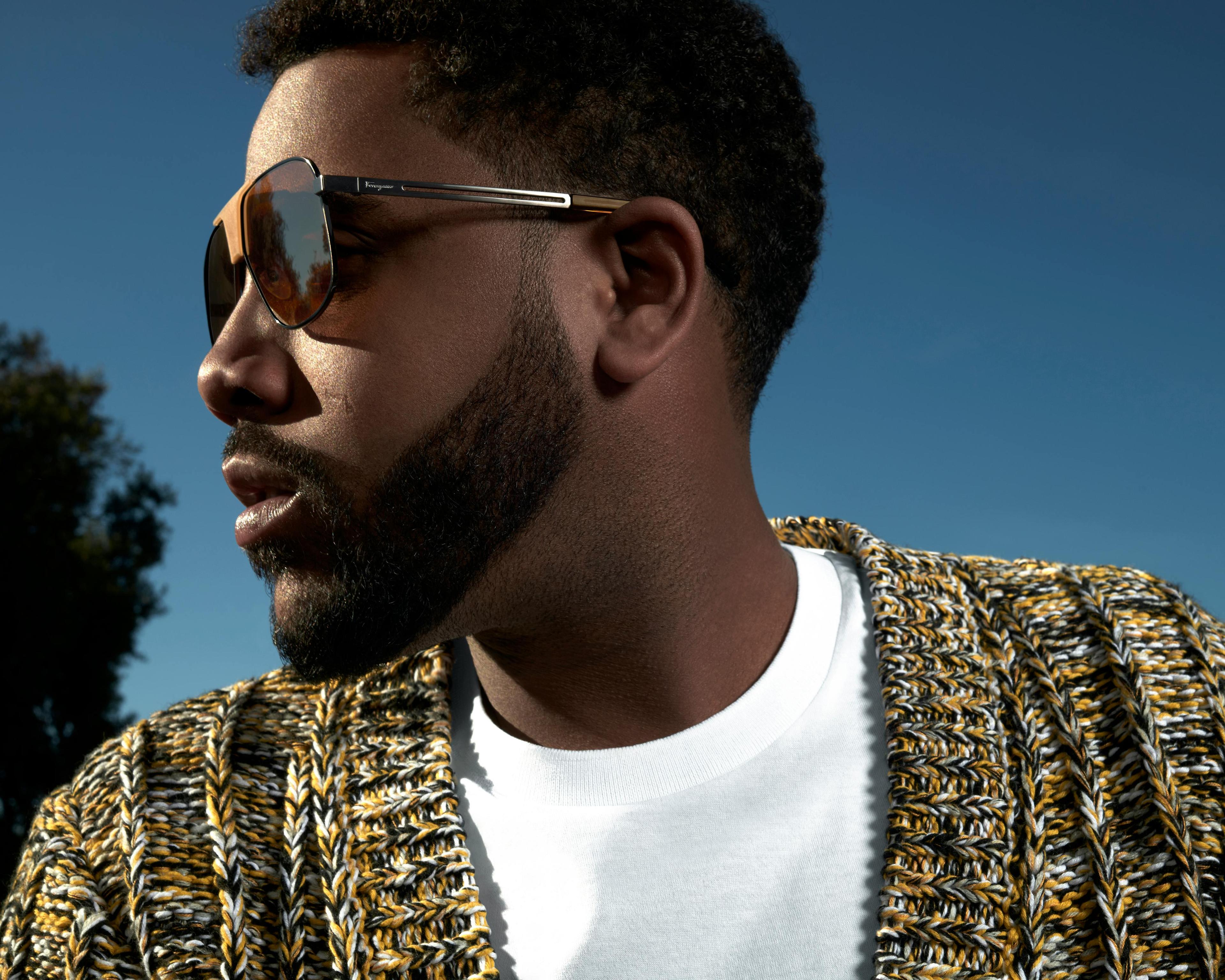 Jharrel Jerome nella campagna Primavera Estate 2022 di Salvatore Ferragamo