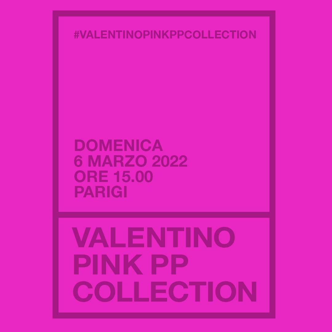 La collezione Valentino Pink PP Collection in diretta live streaming dalla Paris Fashion Week