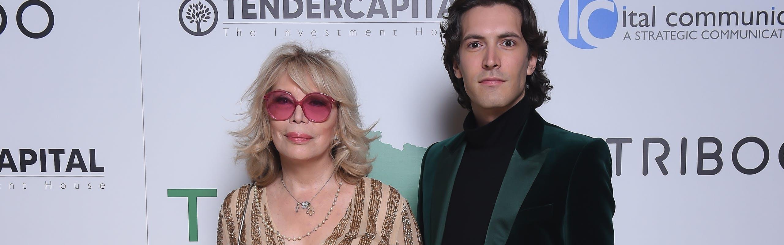 Amanda  Lear e Giovanni Caccamo.