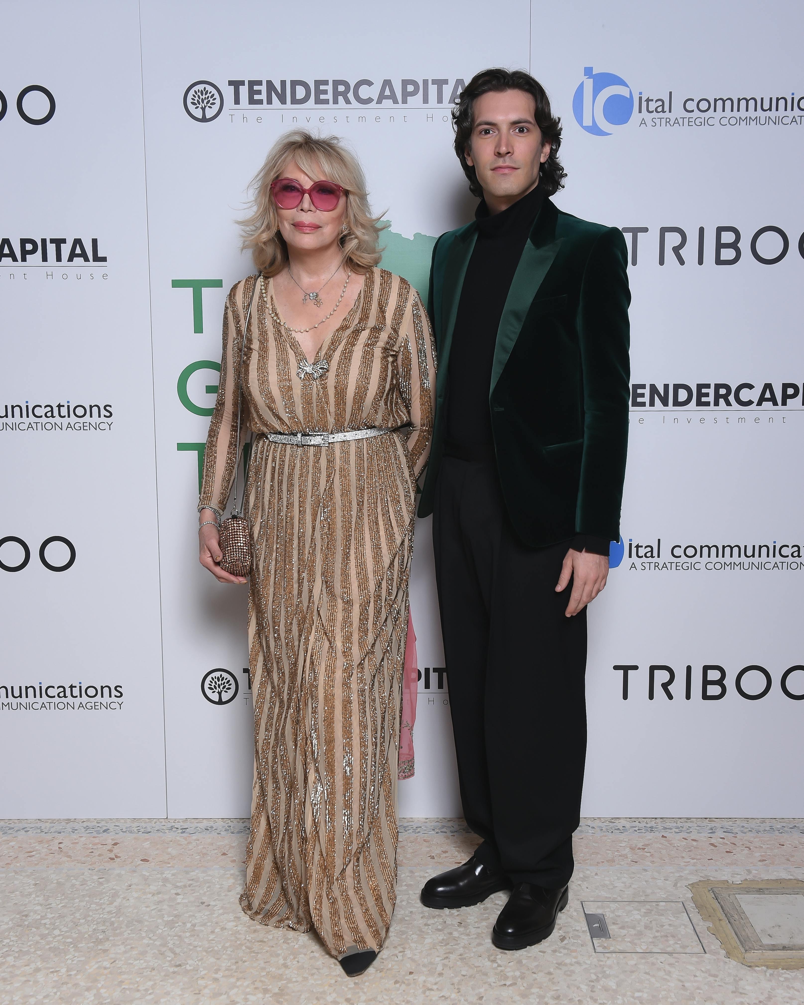 Amanda  Lear e Giovanni Caccamo.