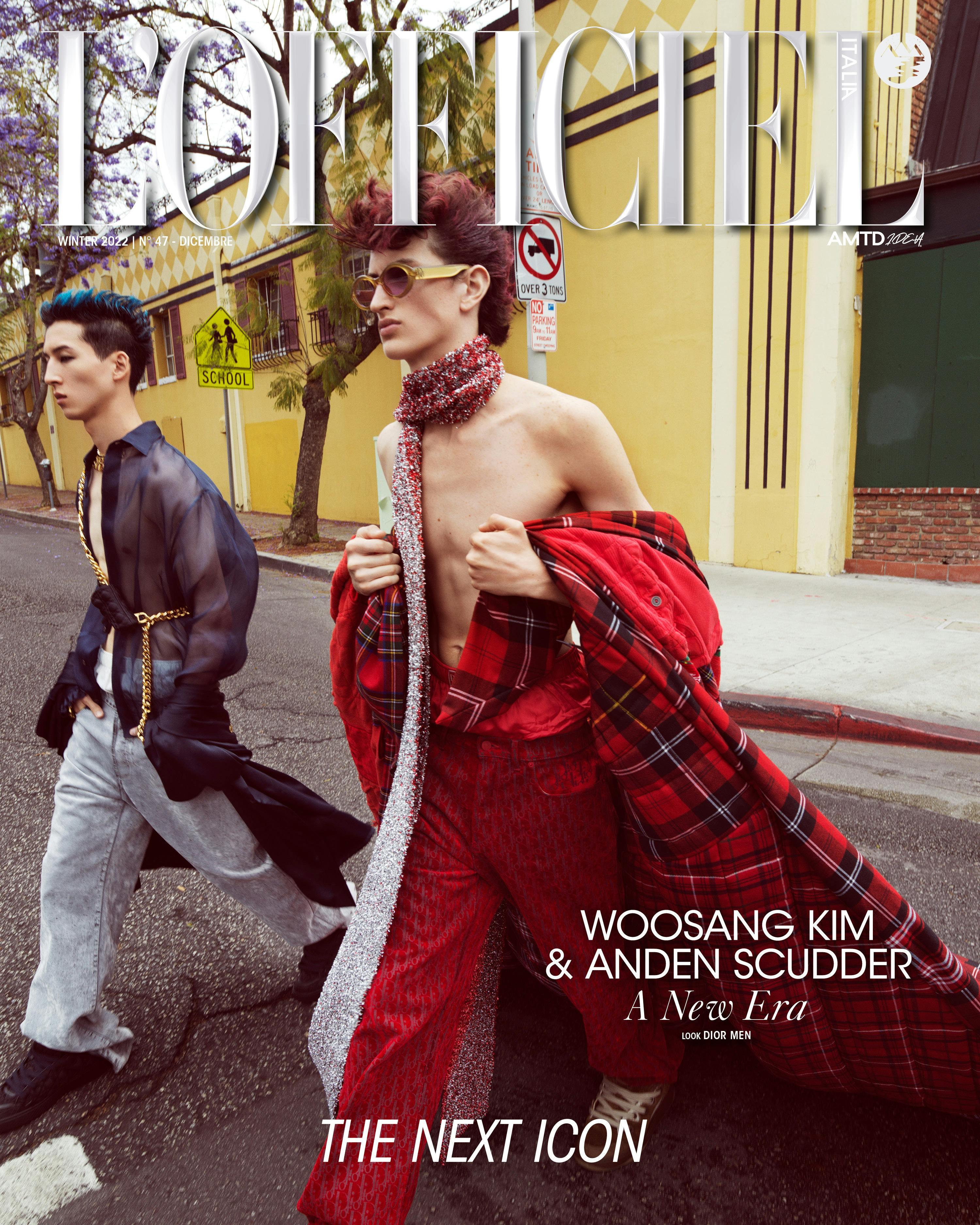 Woosang Kim e Anden Scudder  in DIOR MAN BY KIM JONES in collab con E.R.L