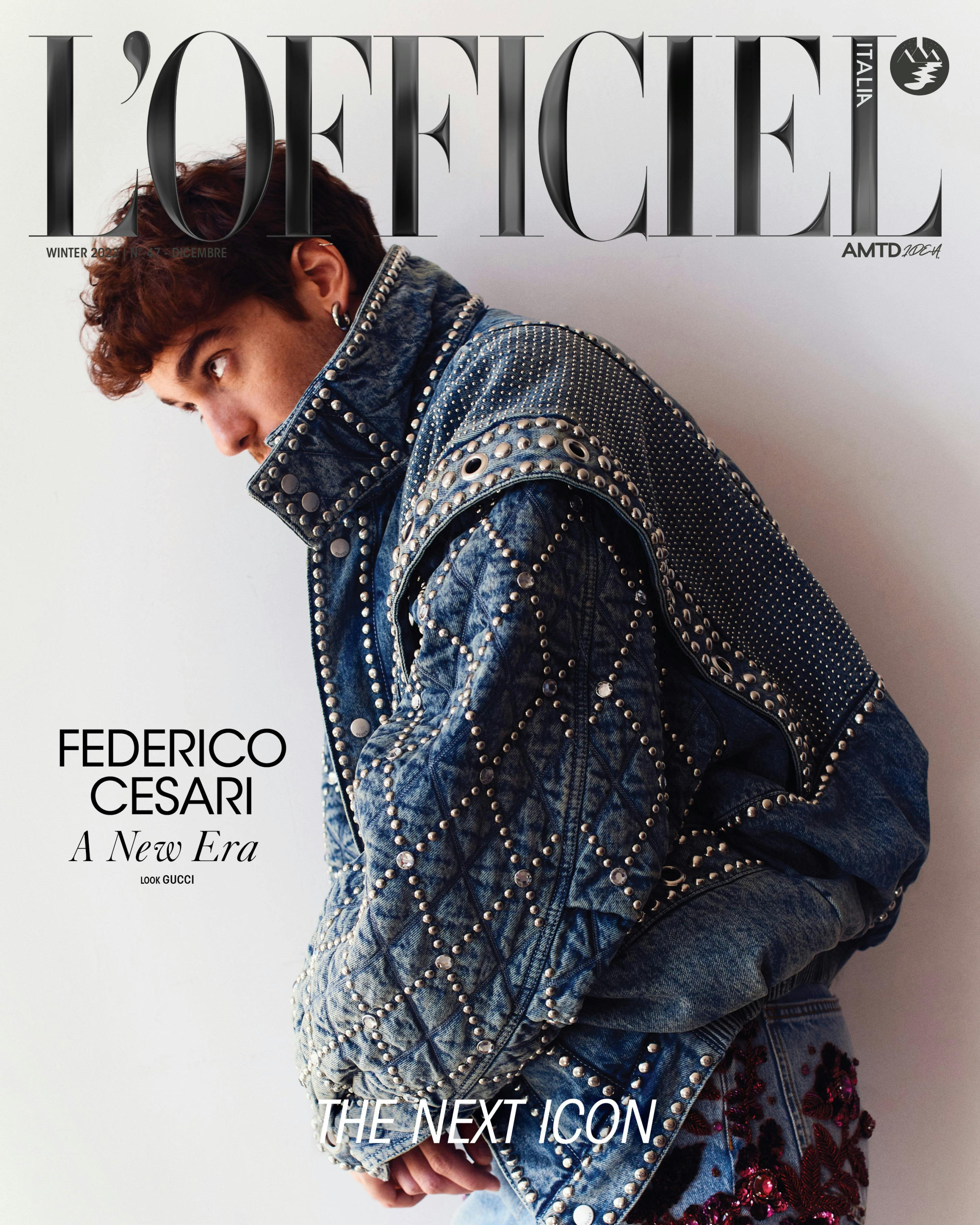 Federico Cesari in GUCCI per L'Officiel Italia Issue n.47 - Winter 2022