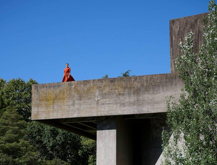 bunker building architecture freeway road person