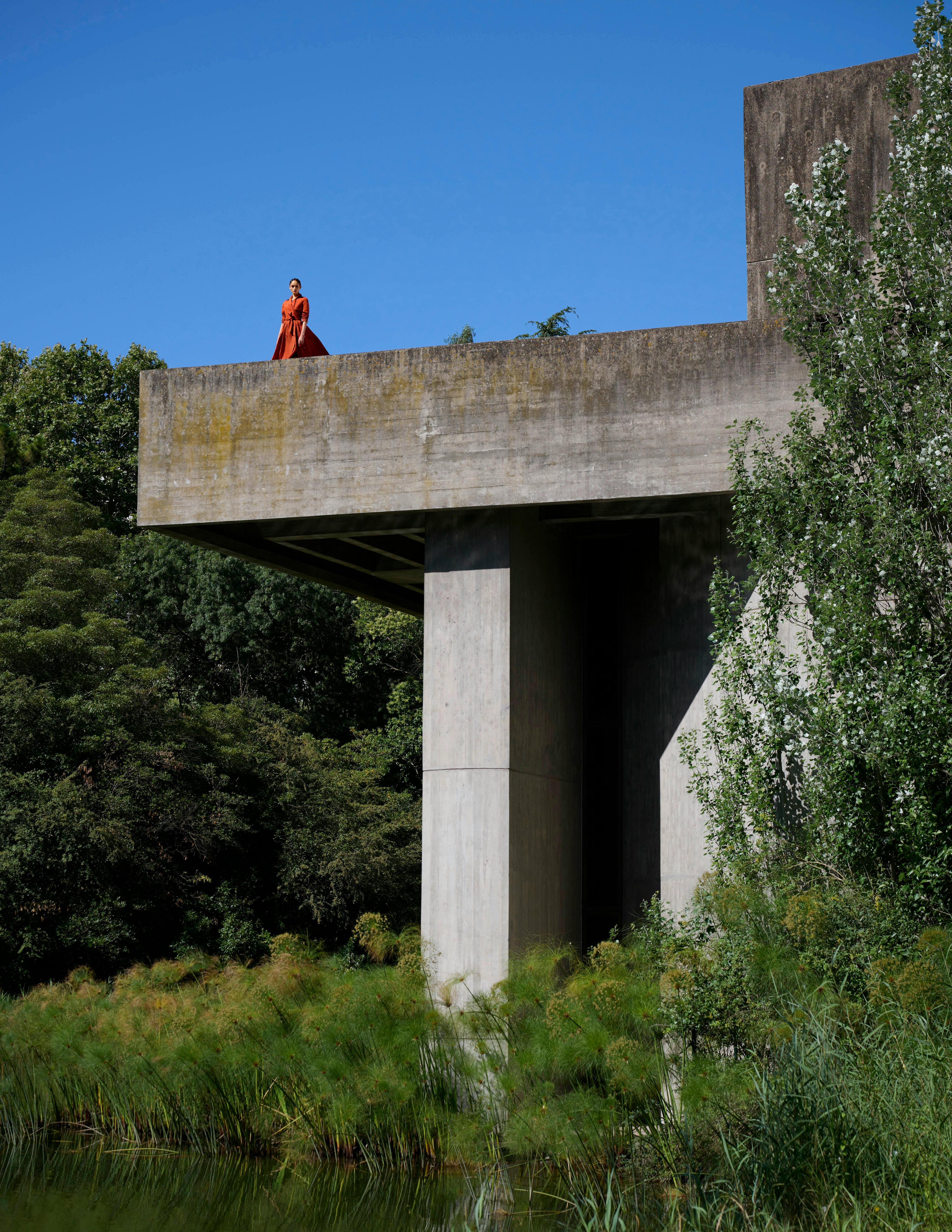 bunker building architecture freeway road person