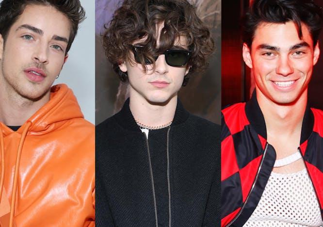 Manu Ríos, Timothée Chalamet e Jacob Rott alla Paris Fashion Week (Getty Images)