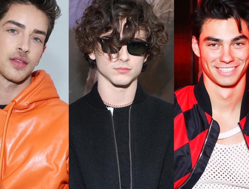 Manu Ríos, Timothée Chalamet e Jacob Rott alla Paris Fashion Week (Getty Images)