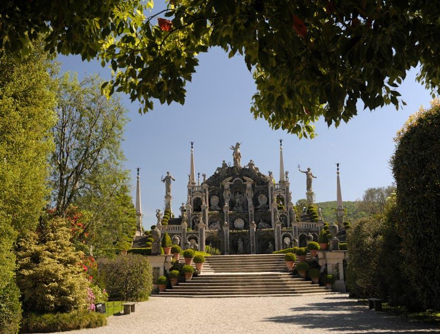 branch teatro massimo garden isola bella piedmont nature outdoors bench furniture arbour person plant graveyard tree