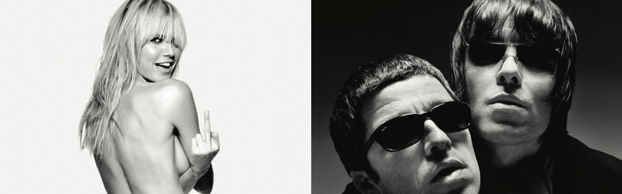 A sinistra: Heidi Klum, Italian GQ, 2003 © Rankin. A destra: Oasis, Q Magazine, 2002 © Rankin