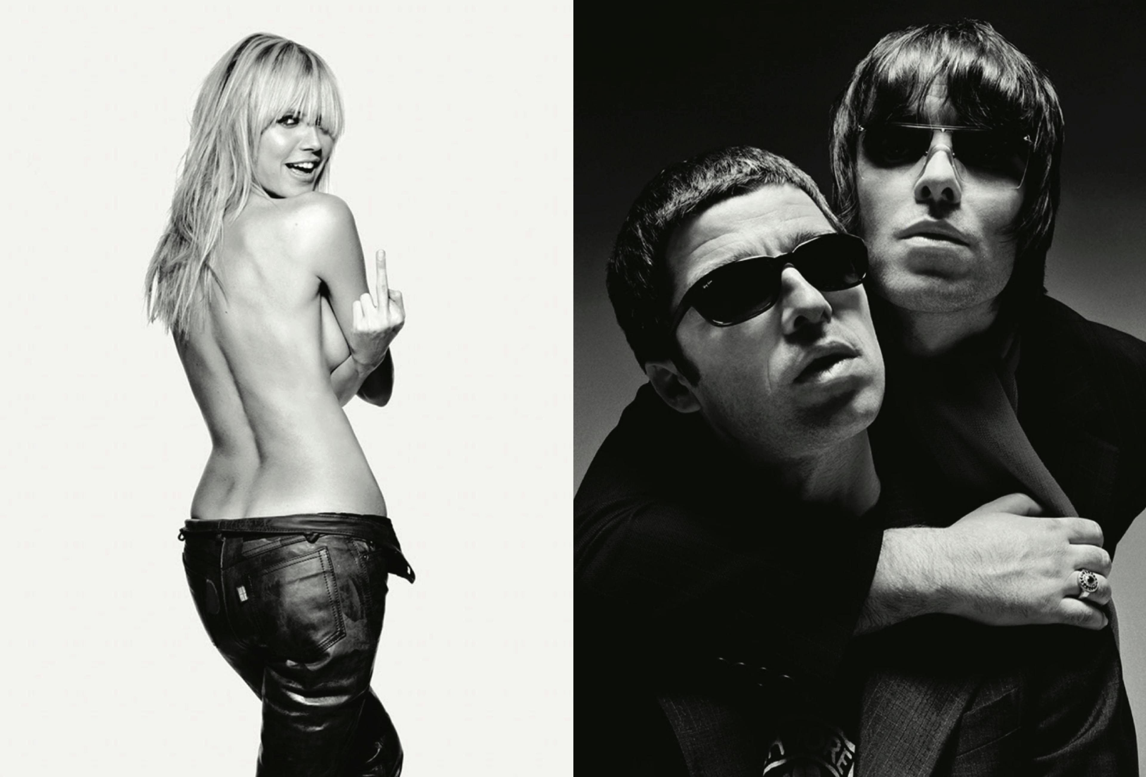 A sinistra: Heidi Klum, Italian GQ, 2003 © Rankin. A destra: Oasis, Q Magazine, 2002 © Rankin