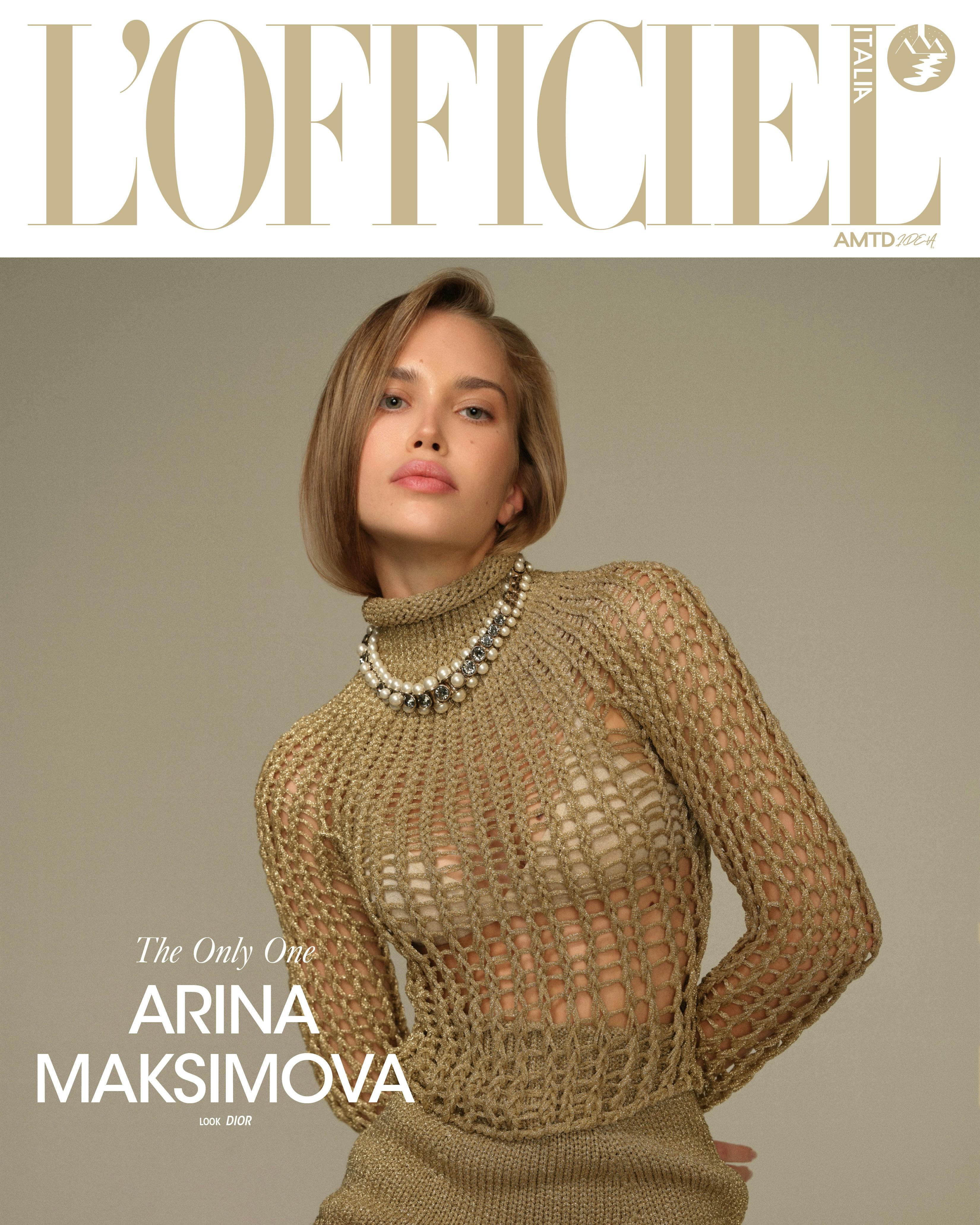 Arina Maksimova in cover indossa un look, DIOR.