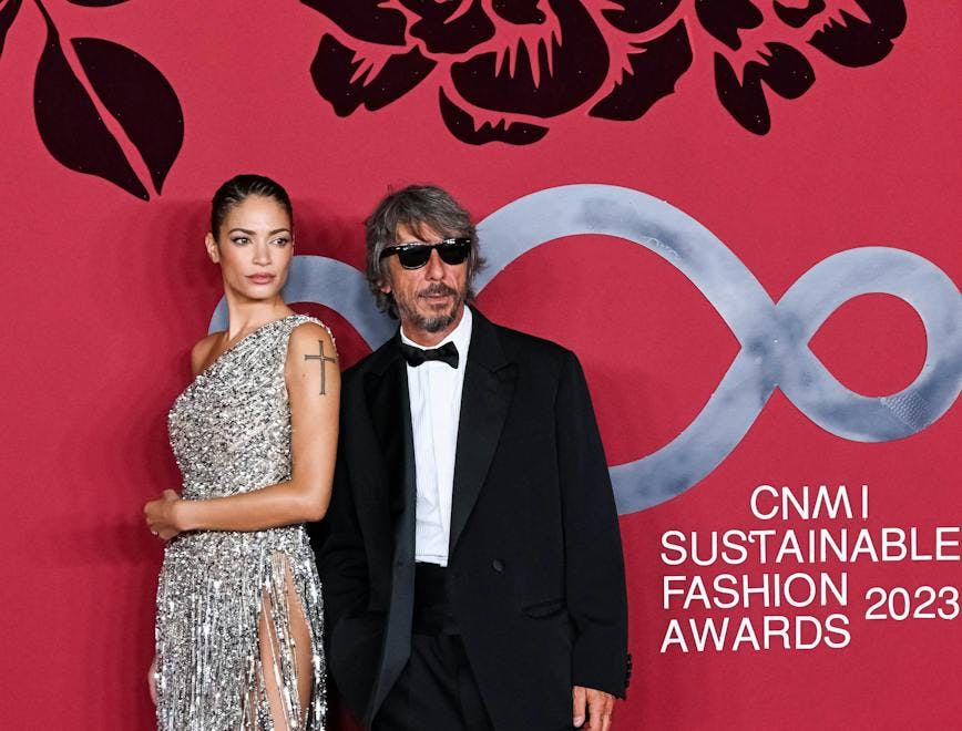 Elodie e Pierpaolo Piccioli ai CNMI Sustainable Fashion Awards (Courtesy of Camera Nazionale della Moda Italiana)