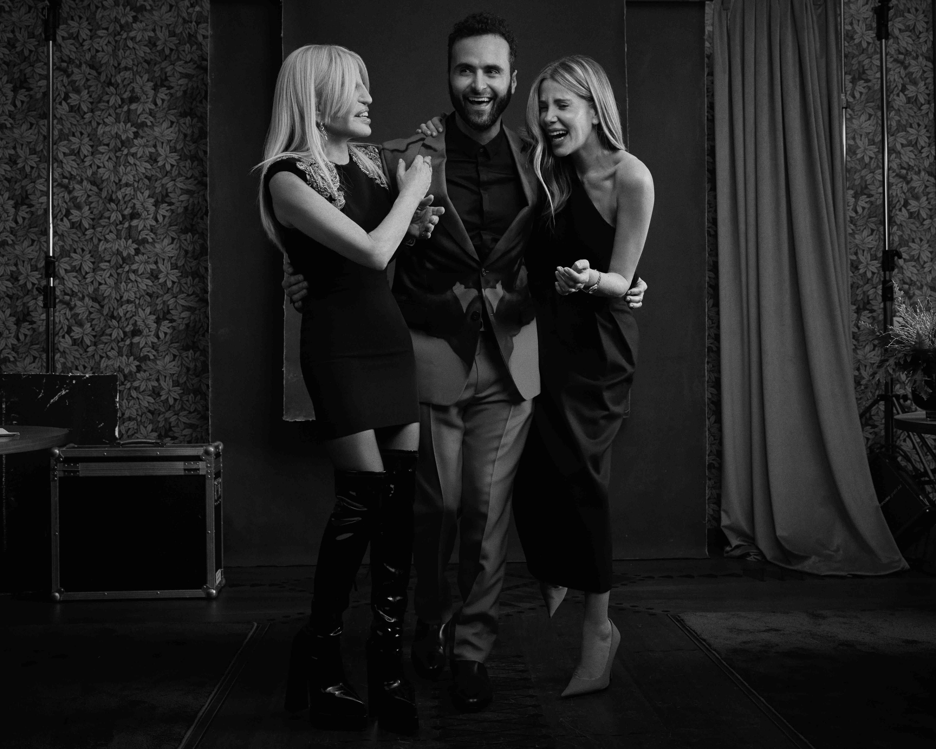 Donatella Versace, Lucio Di Rosa e Alessia Marcuzzi (ph Eric Michael Roy)