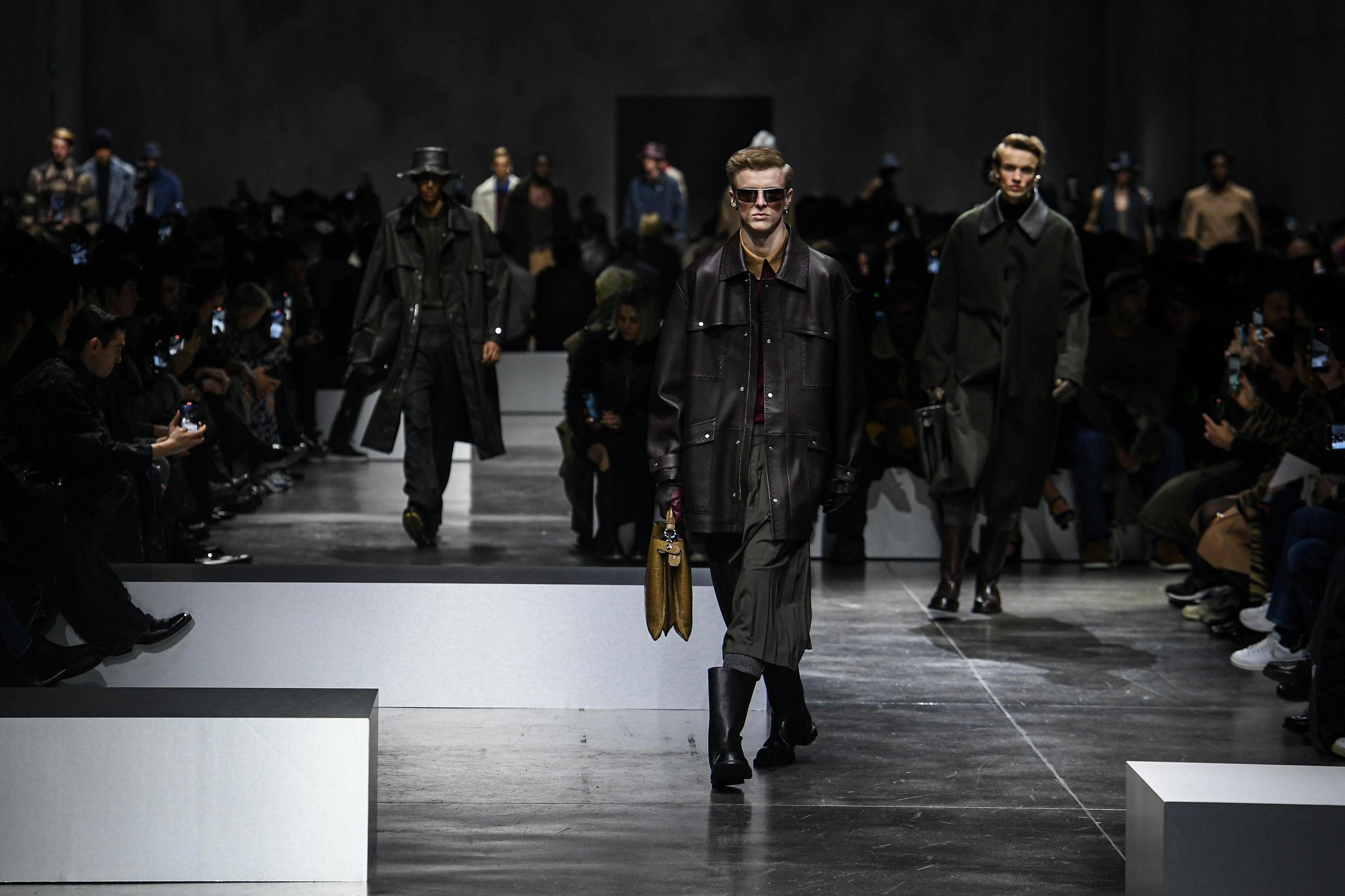 Fendi la sfilata uomo autunno inverno 2024-25 alla Milano Fashion Week