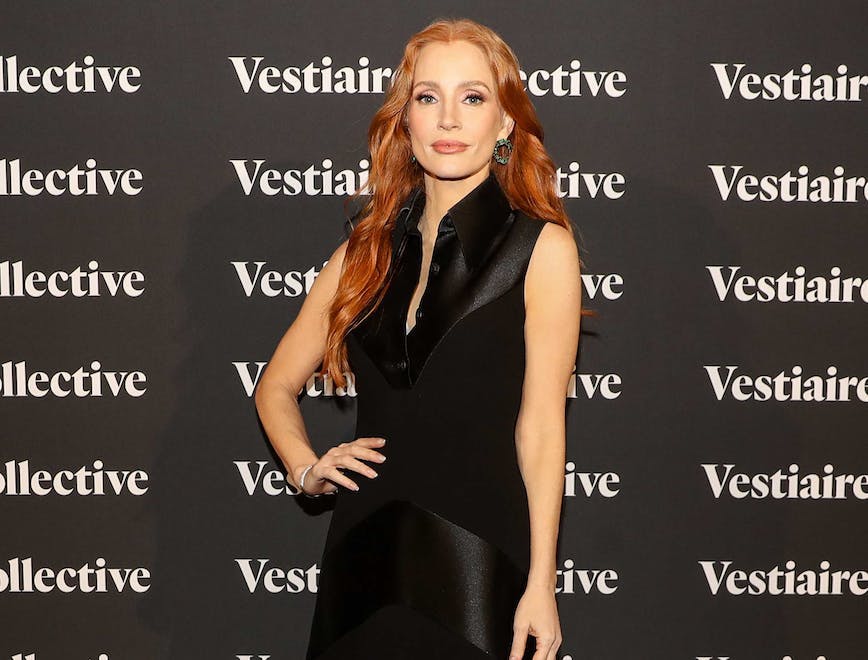 Jessica Chastain all'evento “Celebrity Closet Sale” di Vestiaire Collective (Courtesy of BFA)