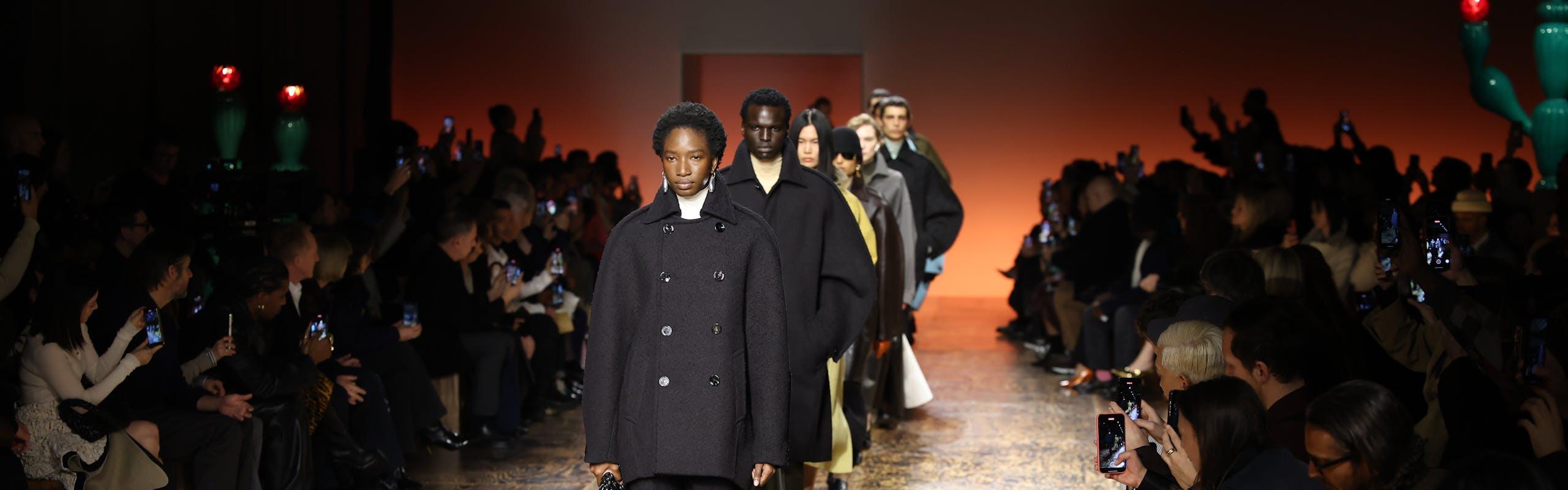 Bottega Veneta la sfilata donna e uomo autunno inverno 2024-25 (Getty Images)