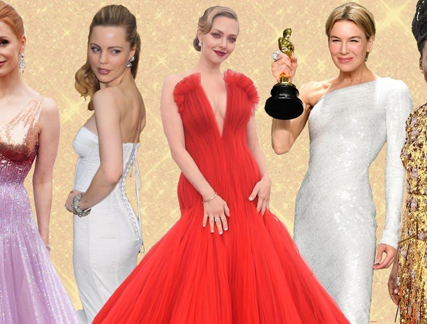 Jessica Chastain in Gucci, Melissa George in Dolce&Gabbana, Amanda Seyfried e Renée Zellweger in Armani Privé, Lupita Nyong’o in Prada