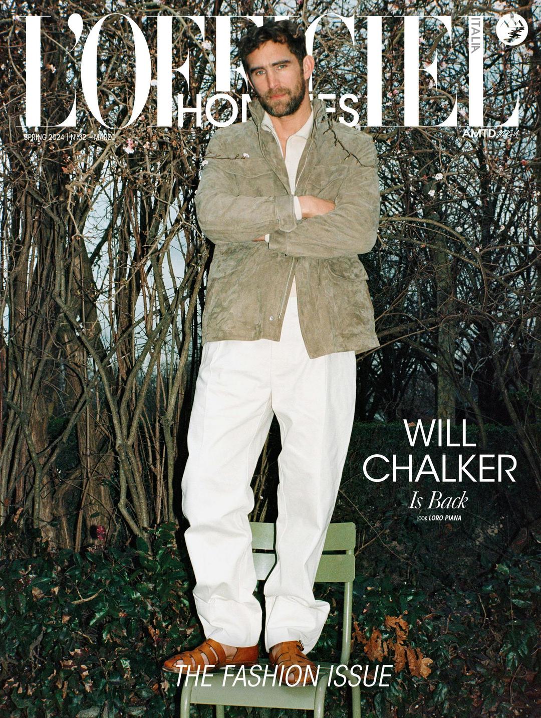 L'Officiel Hommes Italia - Spring 2024  n. 32 Marzo - Will Chalker Cover