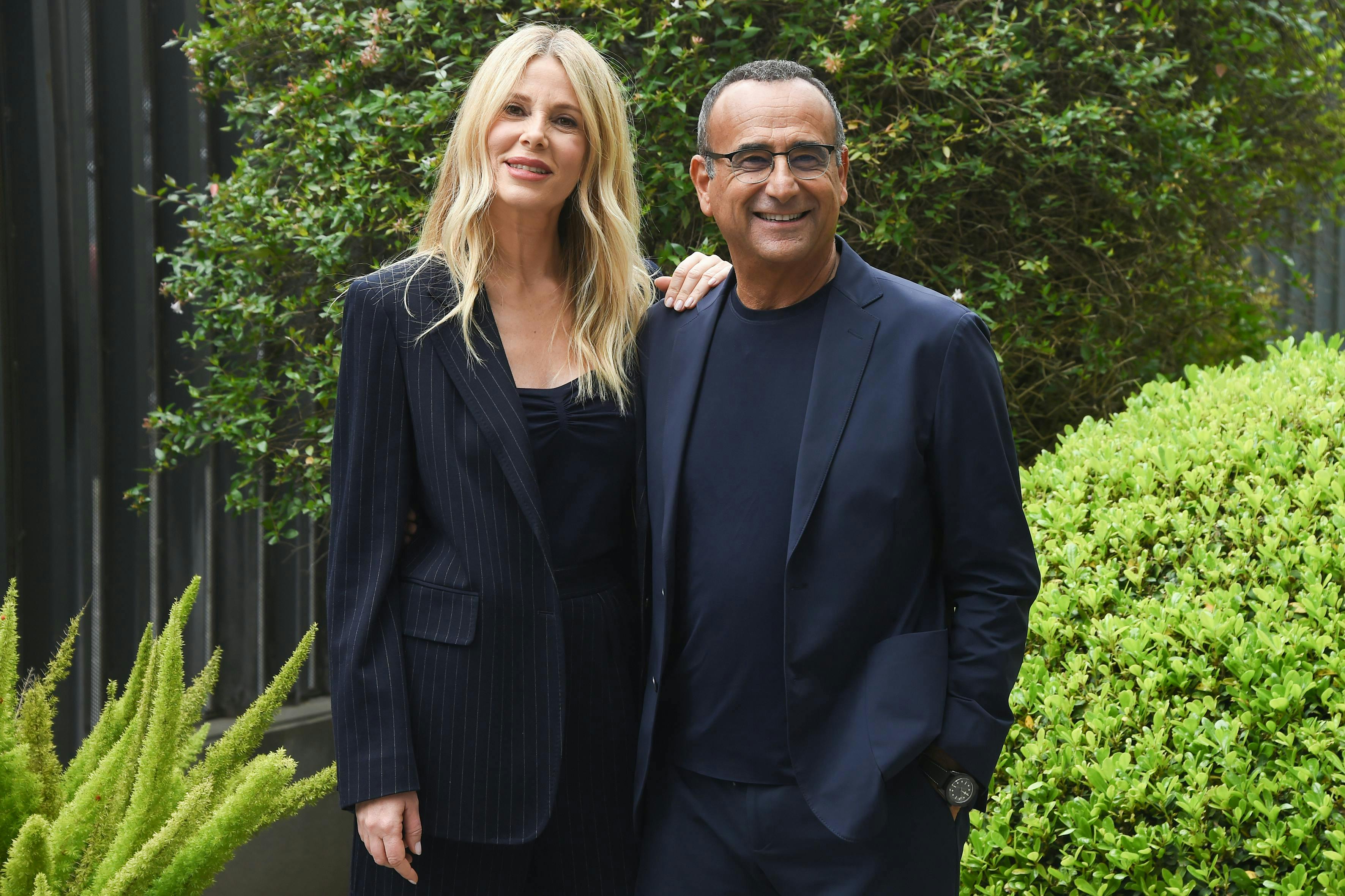 I conduttori Alessia Marcuzzi e Carlo Conti (Getty Images)