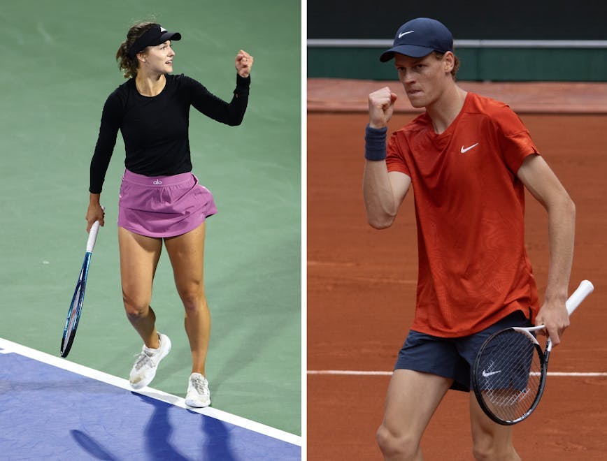 Jannik Sinner e Anna Kalinskaya (Getty Images)