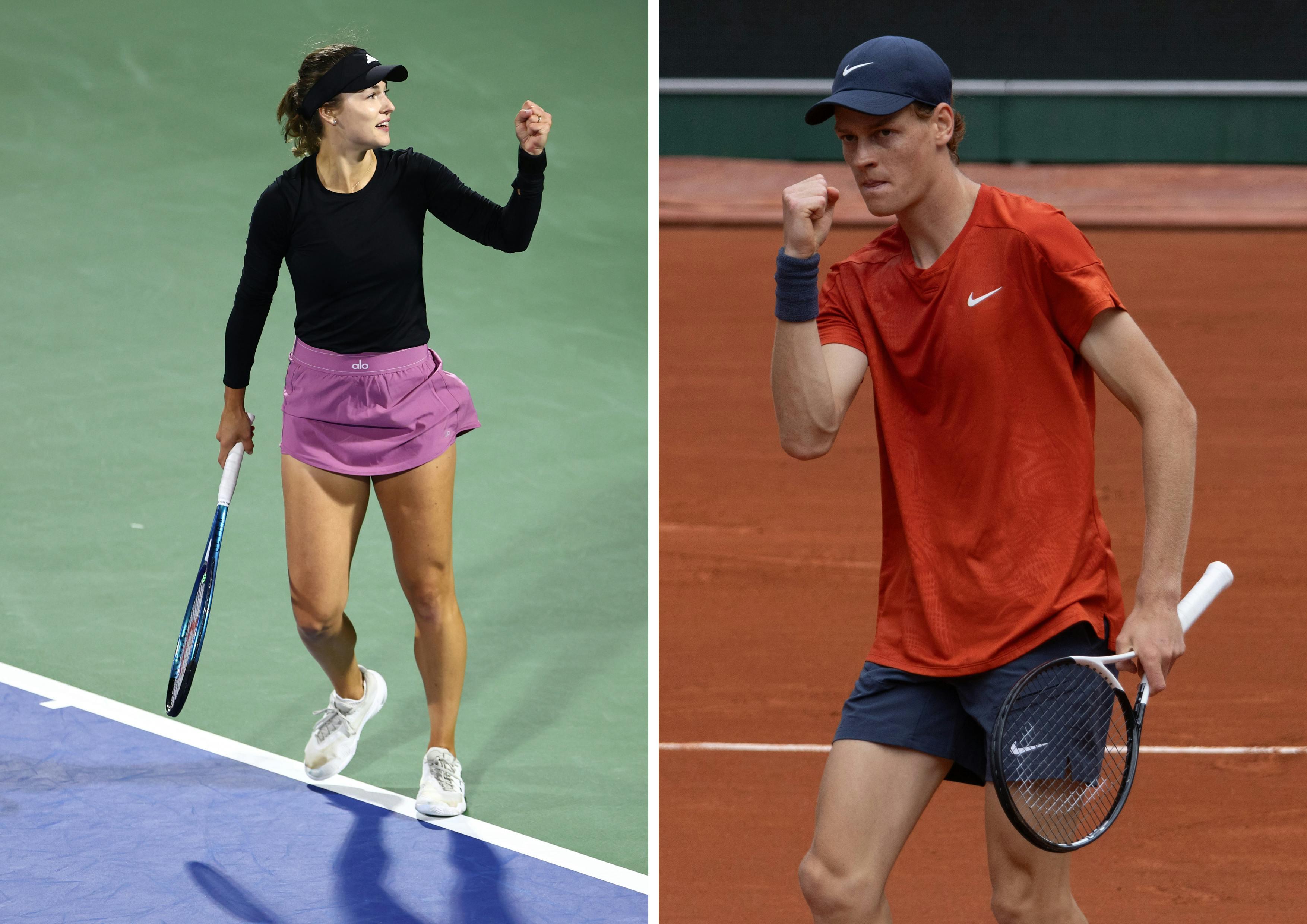 Jannik Sinner e Anna Kalinskaya (Getty Images)