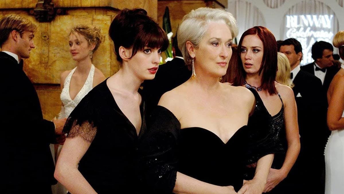 Anne Hathaway, Meryl Streep e Emily Blunt ne "Il Diavolo veste Prada" (21st Century Fox/The Walt Disney Company/Everett Collection)