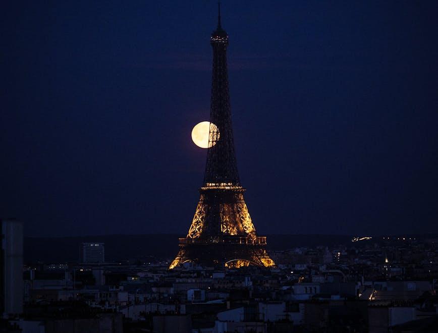 astronomy tourism heritage horizontal eiffel tower moon illustration topix bestof paris